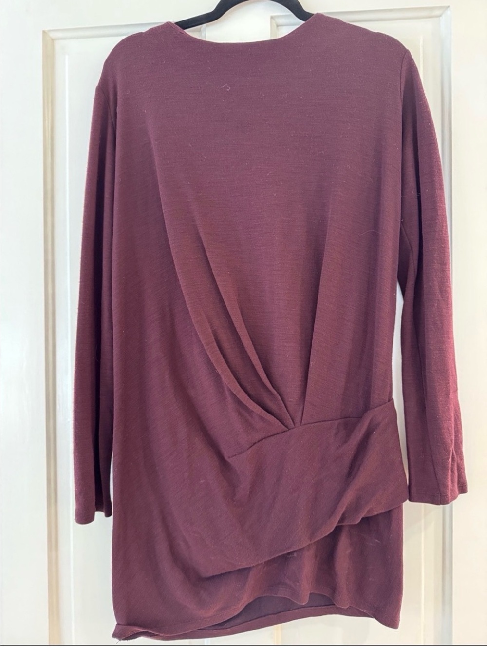 Vanessa Bruno Athe Twist-Front Burgundy Dress